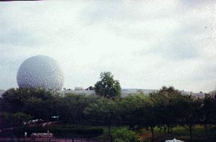 Spaceship Earth from the monorail 