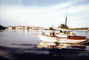 nice shot of another boat on the lake