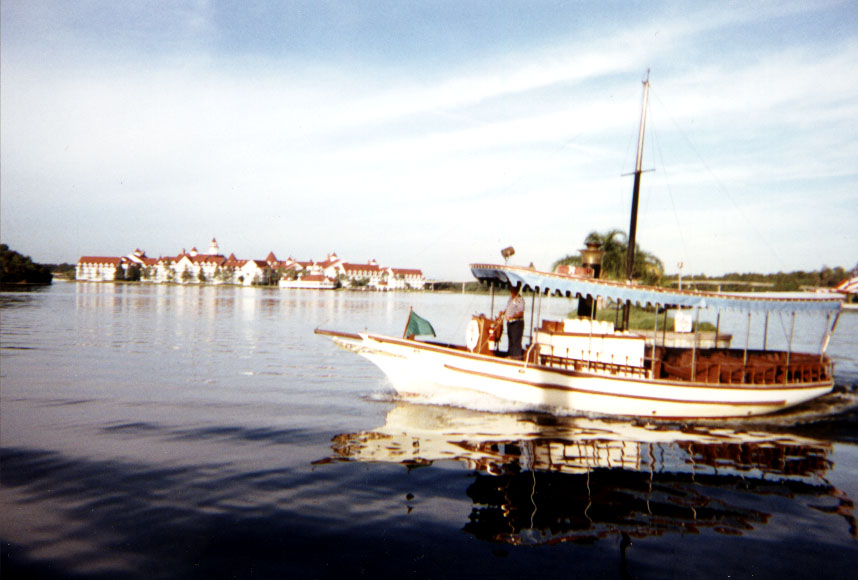 nice shot of another boat on the lake