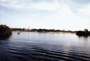 magic kingdom from the ferry from way too far away ;-)